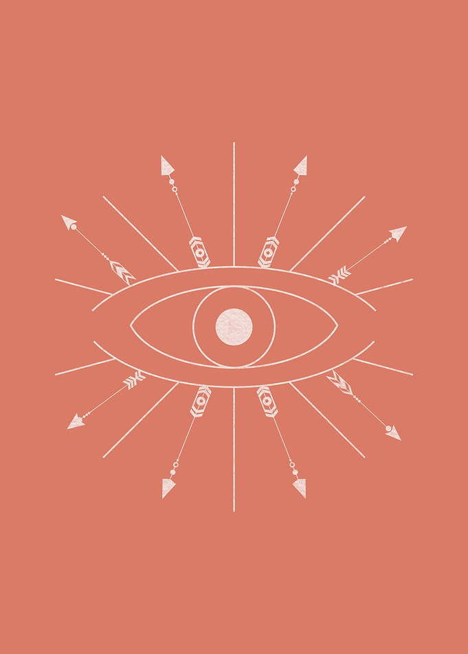 Tribal Eye in Orange