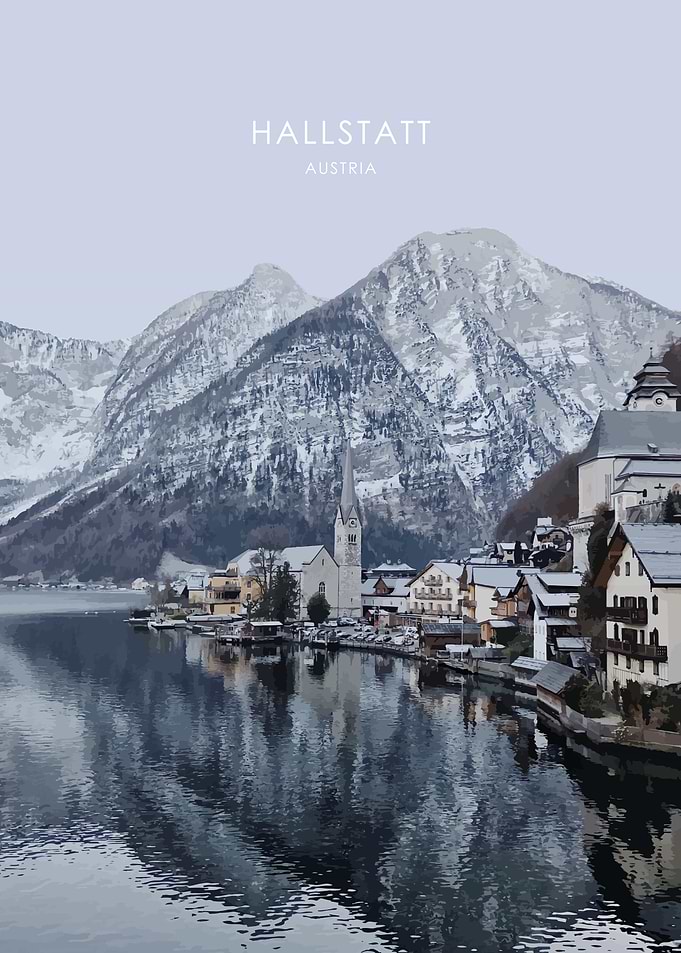 Hallstatt Travel Artwork
