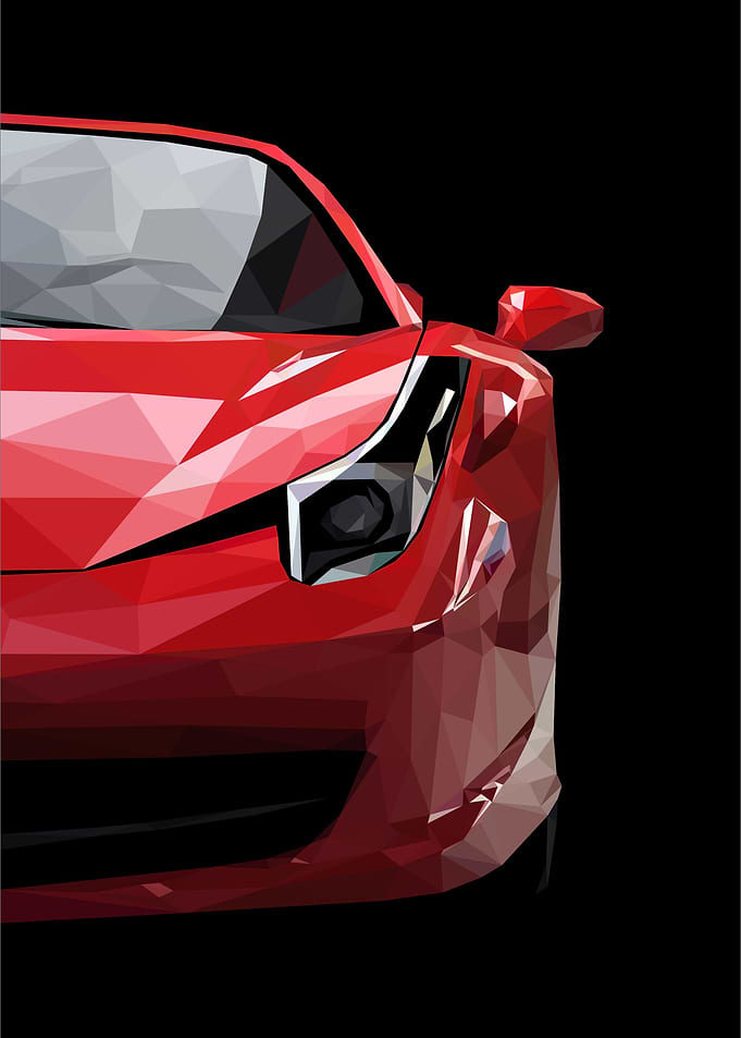 red car on fire