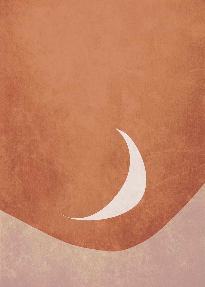 Abstract night moon