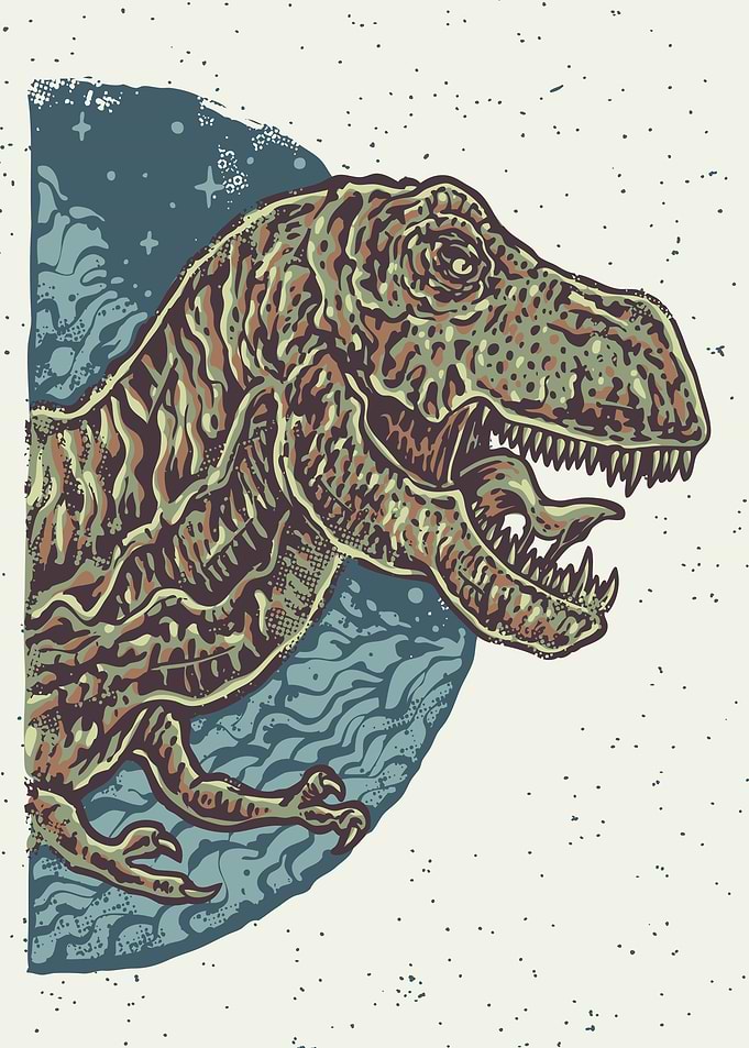 angry face dinosaur