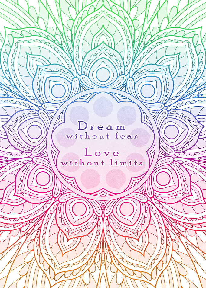 MANDALA QUOTE Dream Love