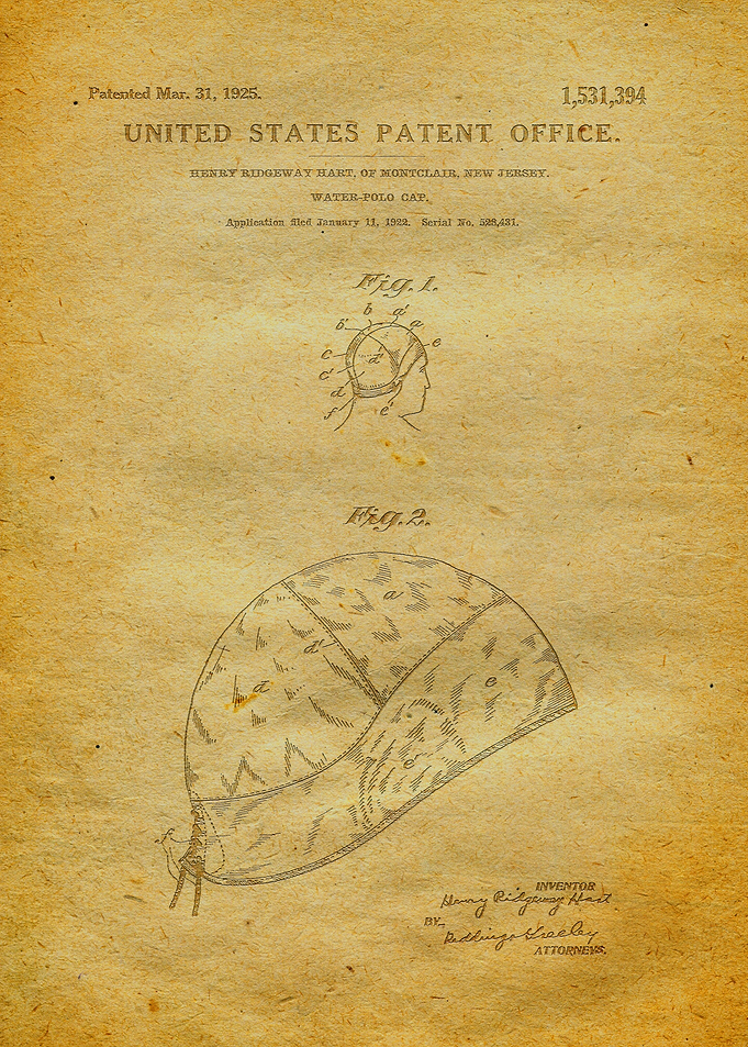 68 Water Polo Cap Patent