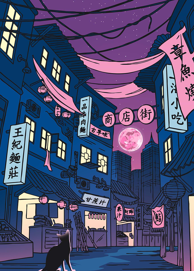 Japan Cat City Pop 26