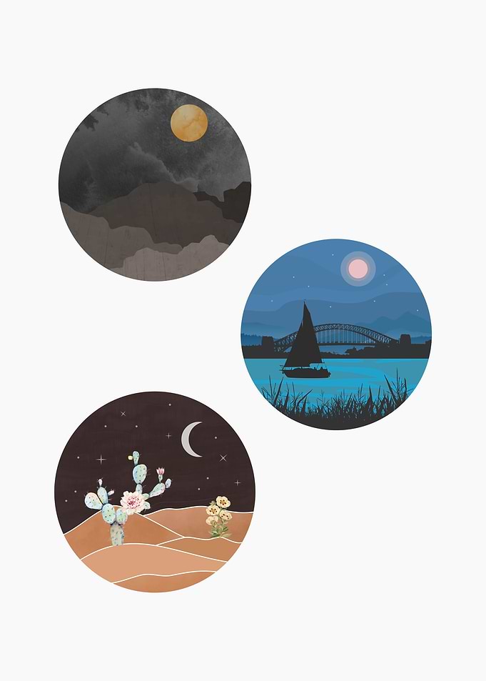 Circle Landscapes Art