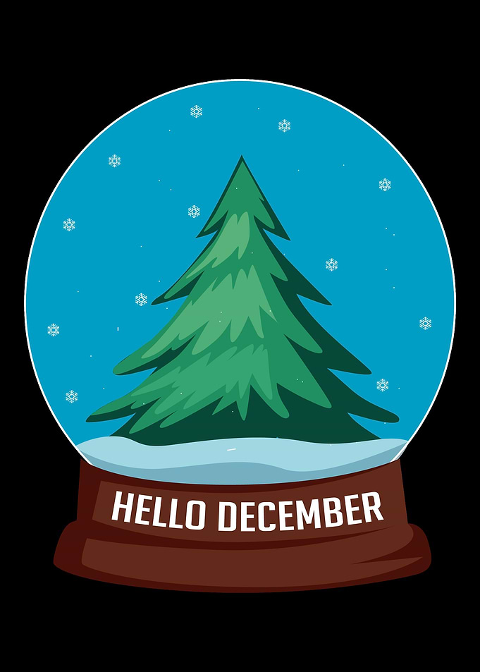 Snowglobe December Snowman