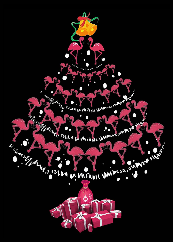 Xmas flamingo