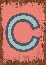Rusted Funky Letter C