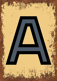 Rusted Funky Letter A