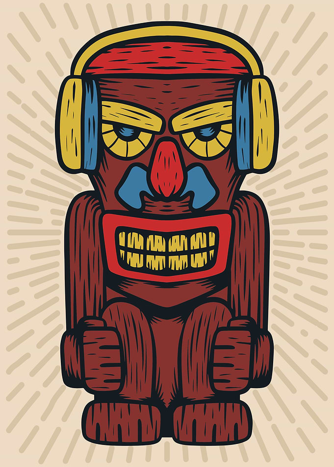 Native statue headphones