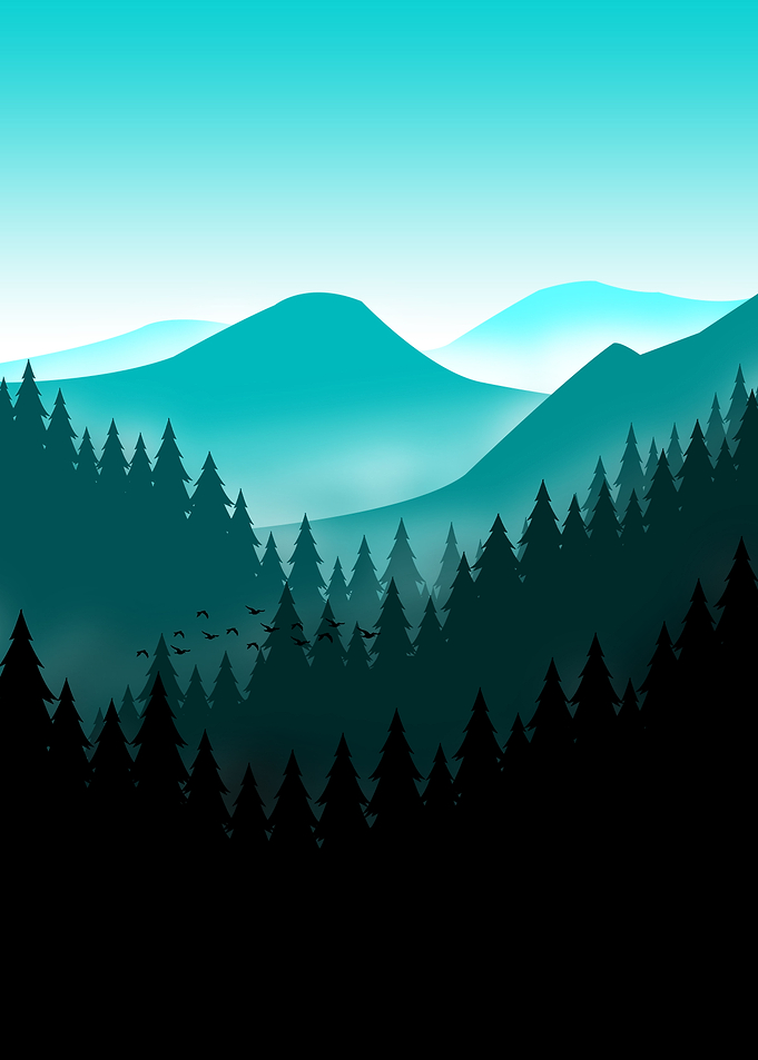 morning mountain flat