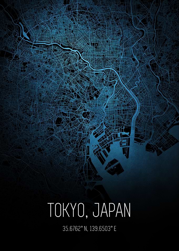 Tokyo Japan City Map