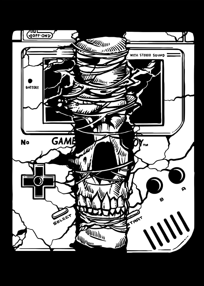 Gameboy Skull