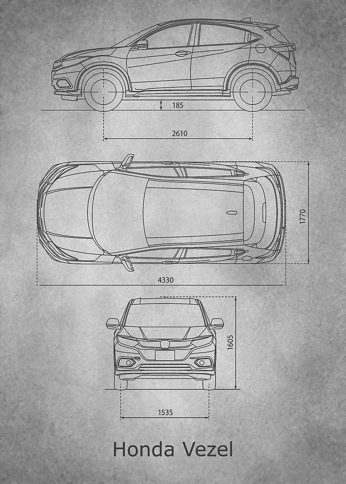 Honda Vezel 2020 gray old