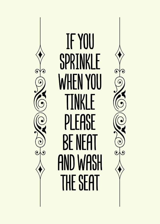 Bathroom Funny Wall Decor