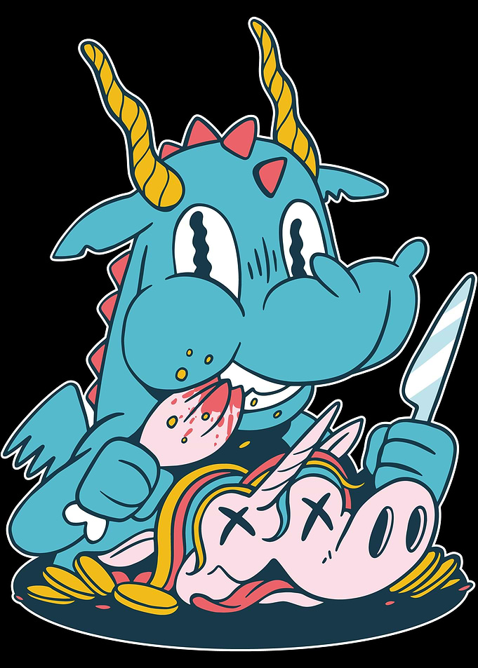 Dragon Eating Rainbow Unic