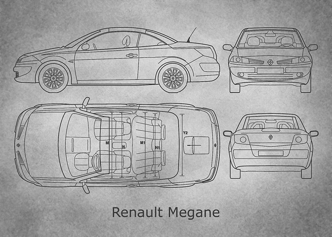 Renault Megane gray old