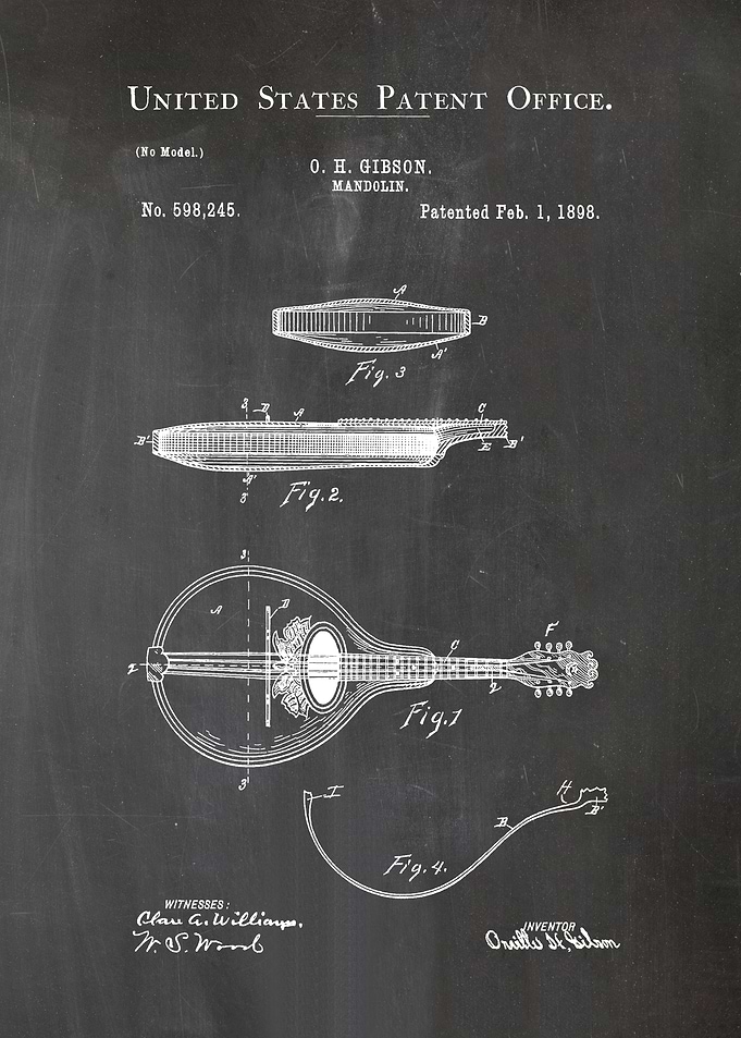 35 Mandolin Patent Print