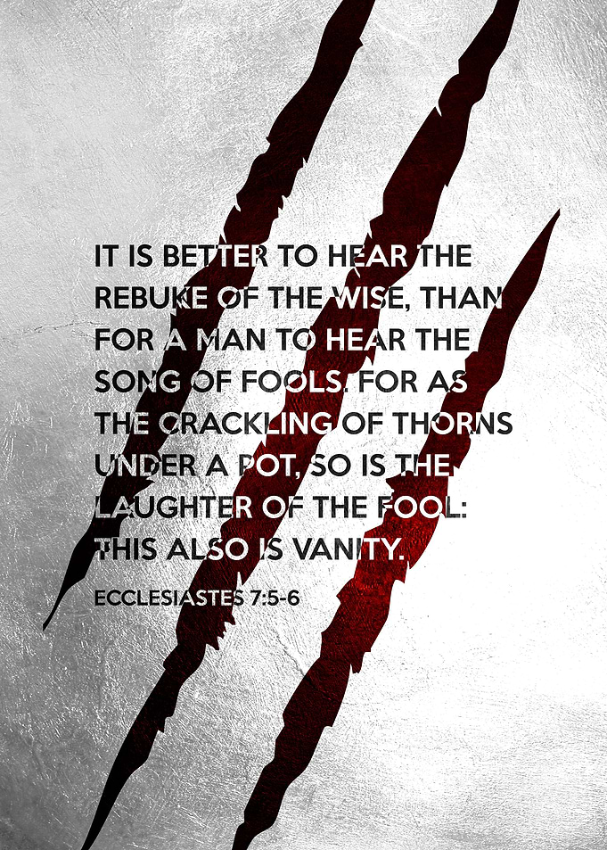 Ecclesiastes 7 5 6