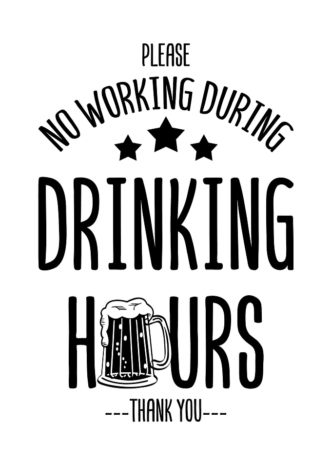 Drinking Hours Wall Decor