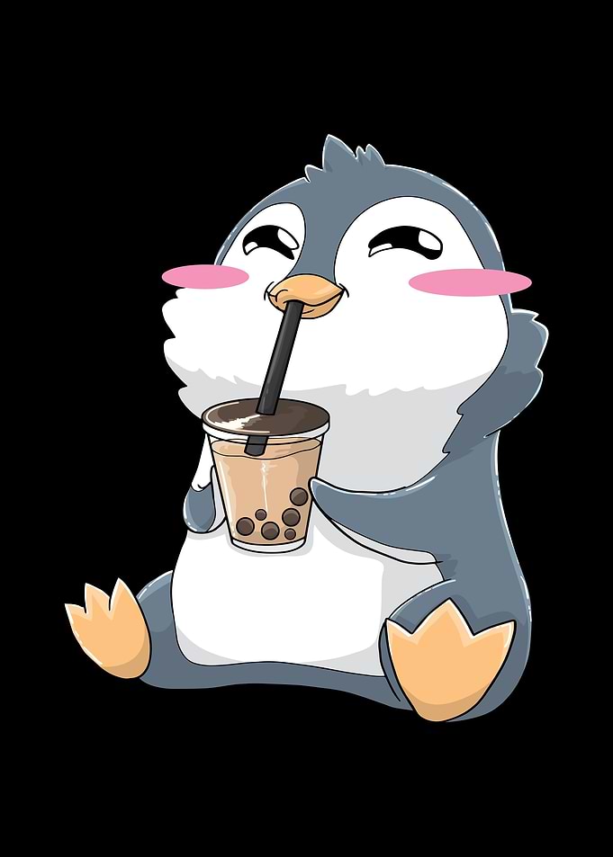 Penguin Bubble Tea Kawaii