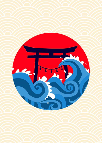 japanese wave temple