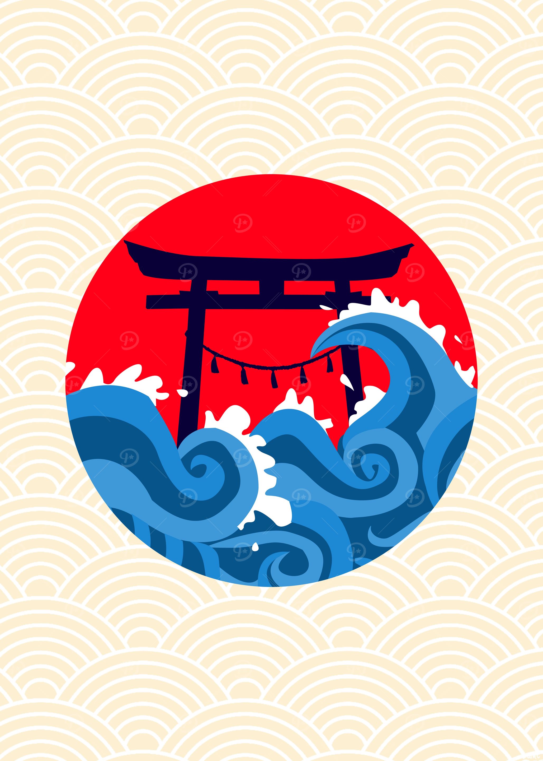 japanese wave temple
