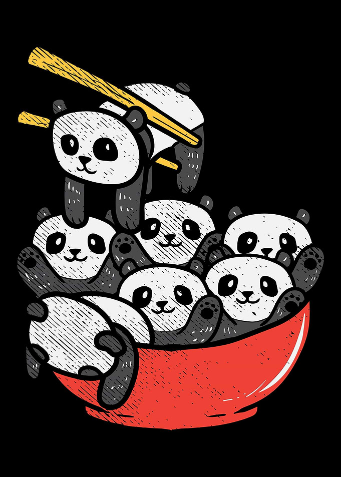 Funny Panda Bear Ramen