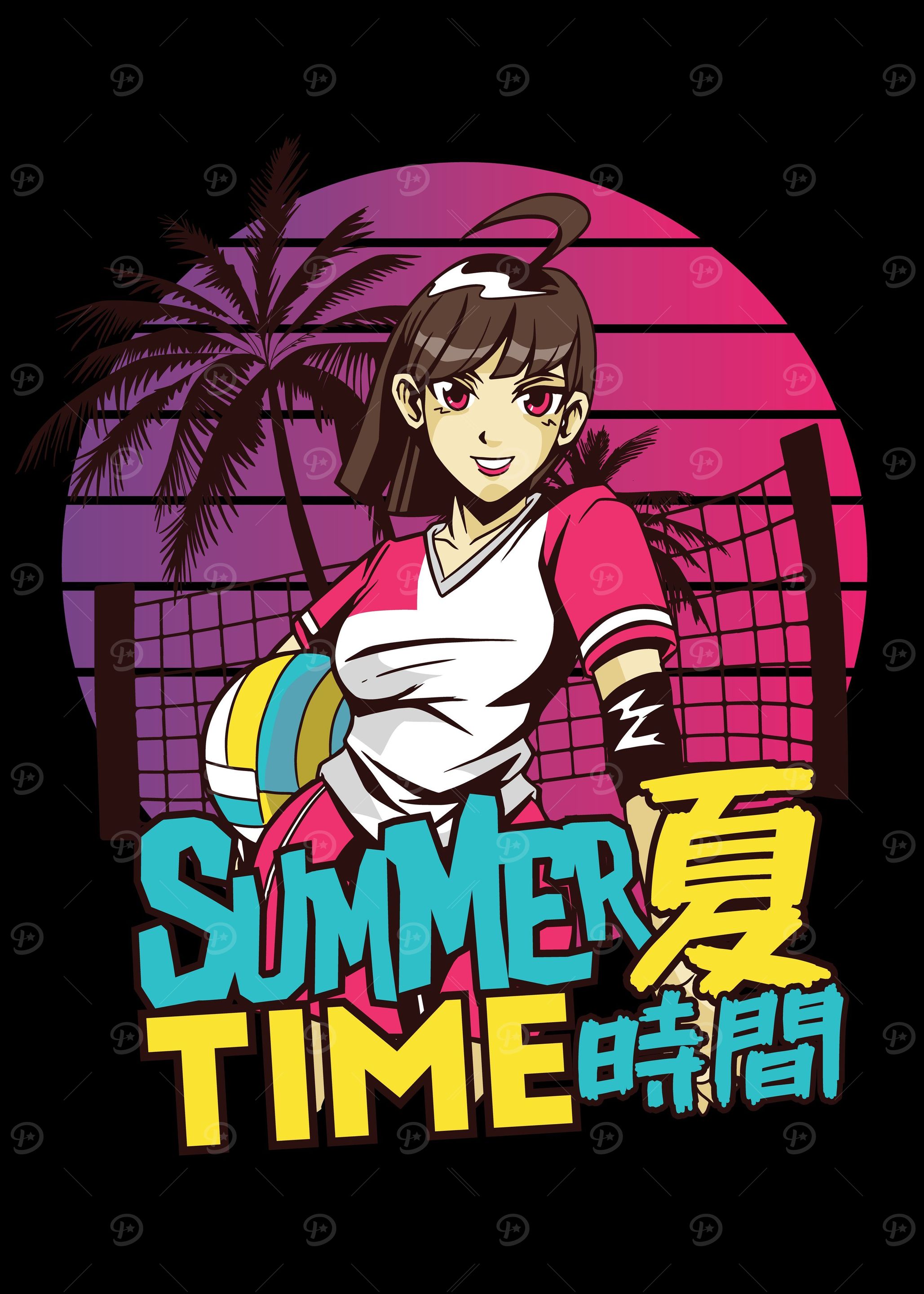 Summer Girl Volleyball