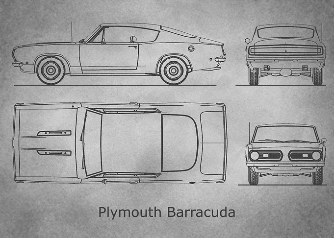 Plymouth Barracuda gray