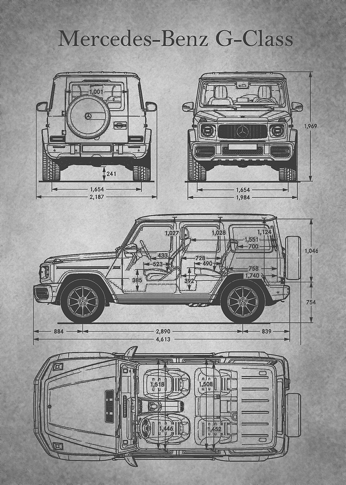 Mercedes Benz gray old