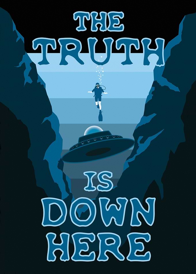 Underwater UFO Speleology