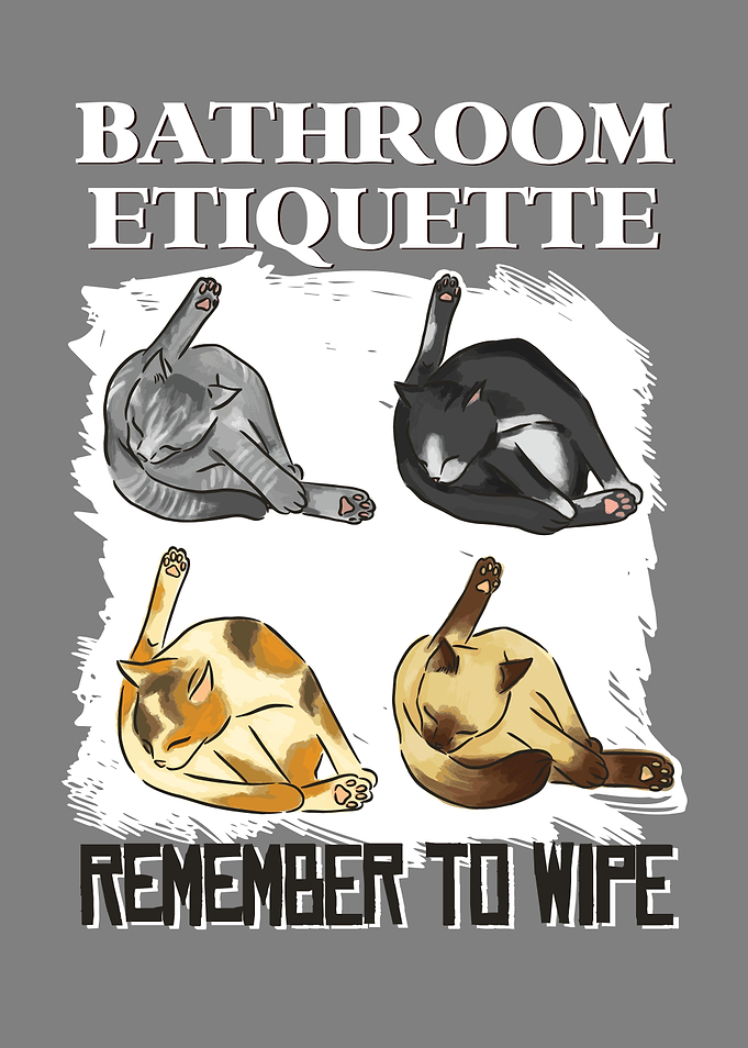 Bathroom Etiquette Cats
