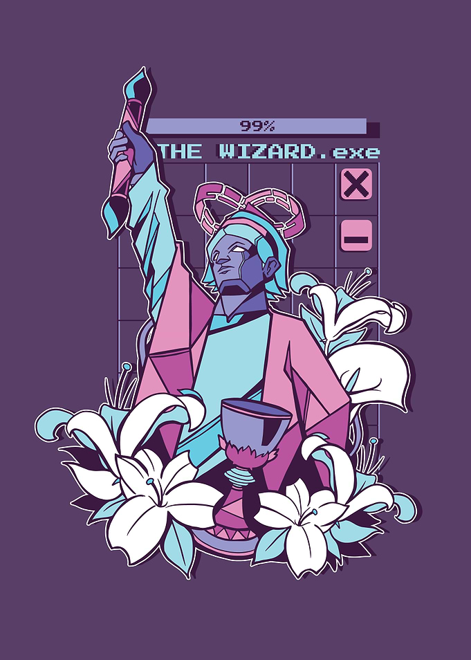 Vaporwave Wizard Digital