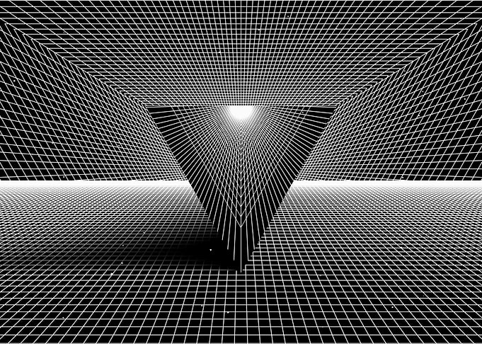 Triangle with blackwhite