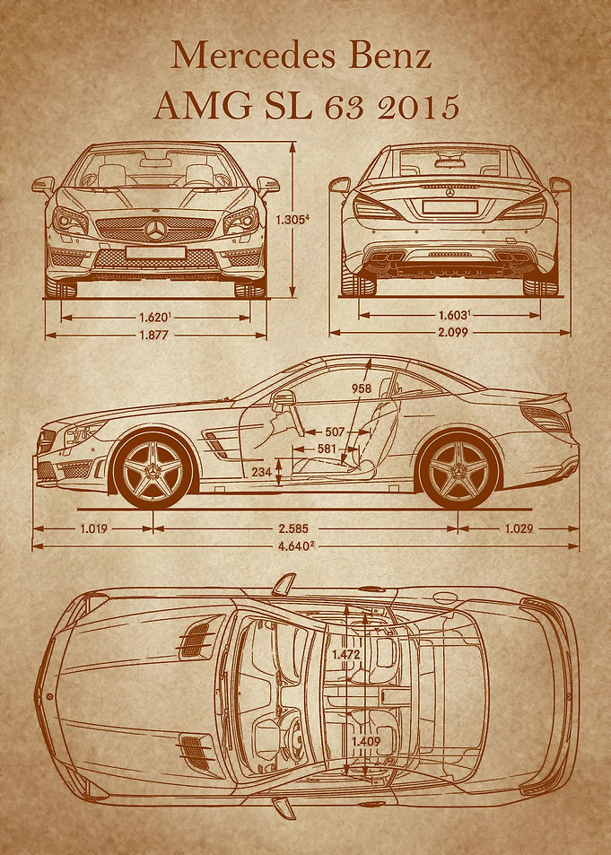 Mercedes Benz AMG SL old