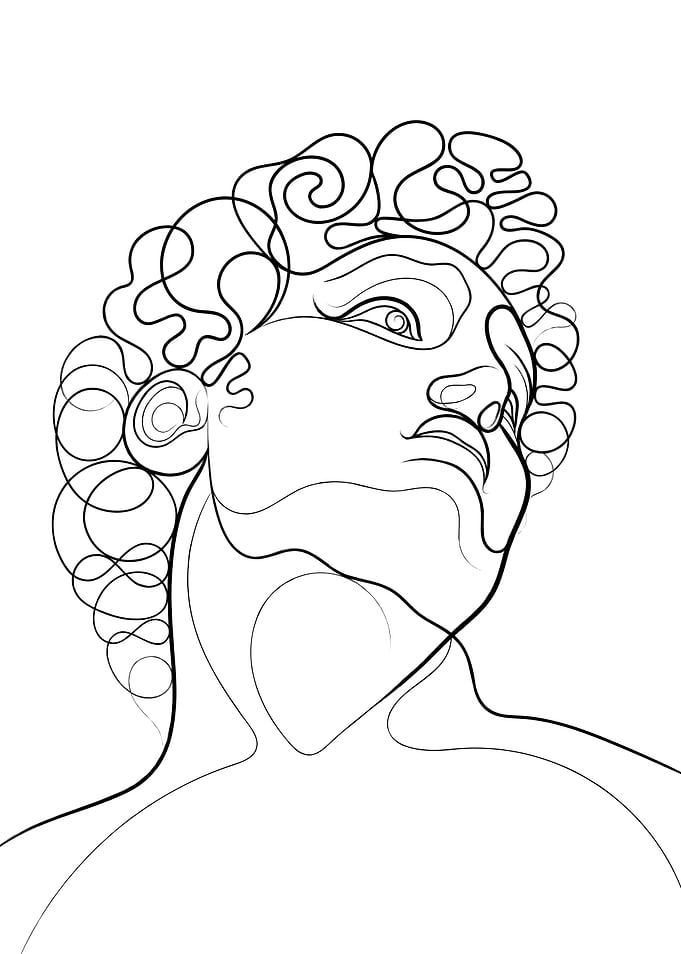 A Line Portrait Of David