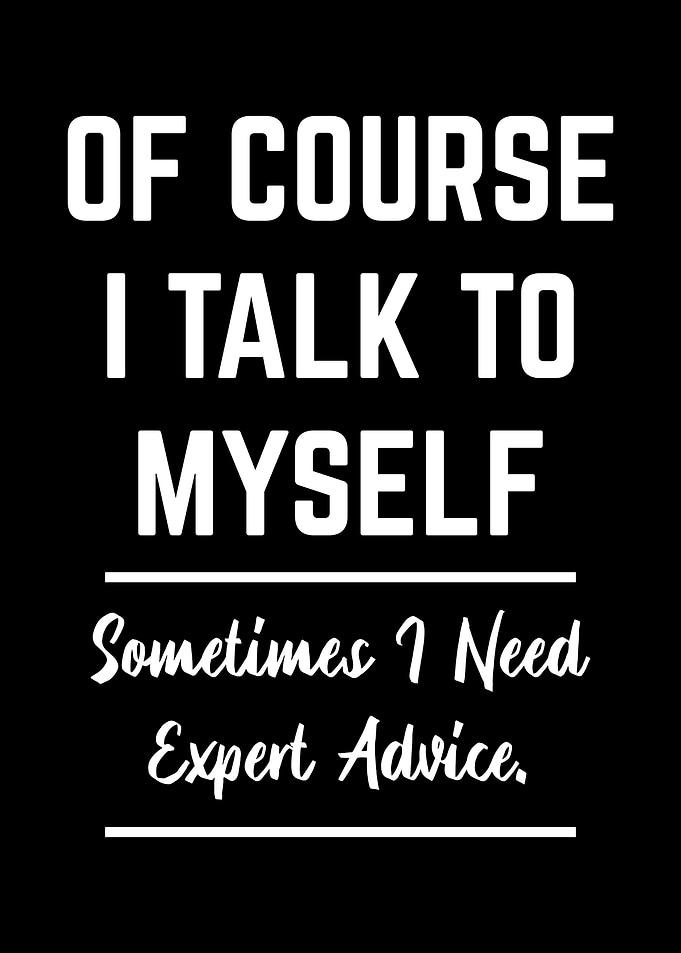Ofcourse I talk to myself