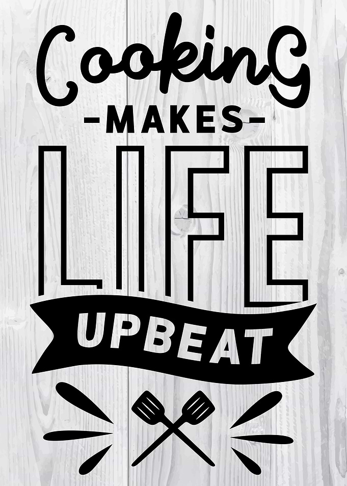 Cooking lettering quotes