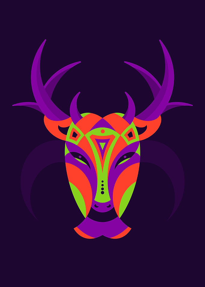Colorful Geometric Deer