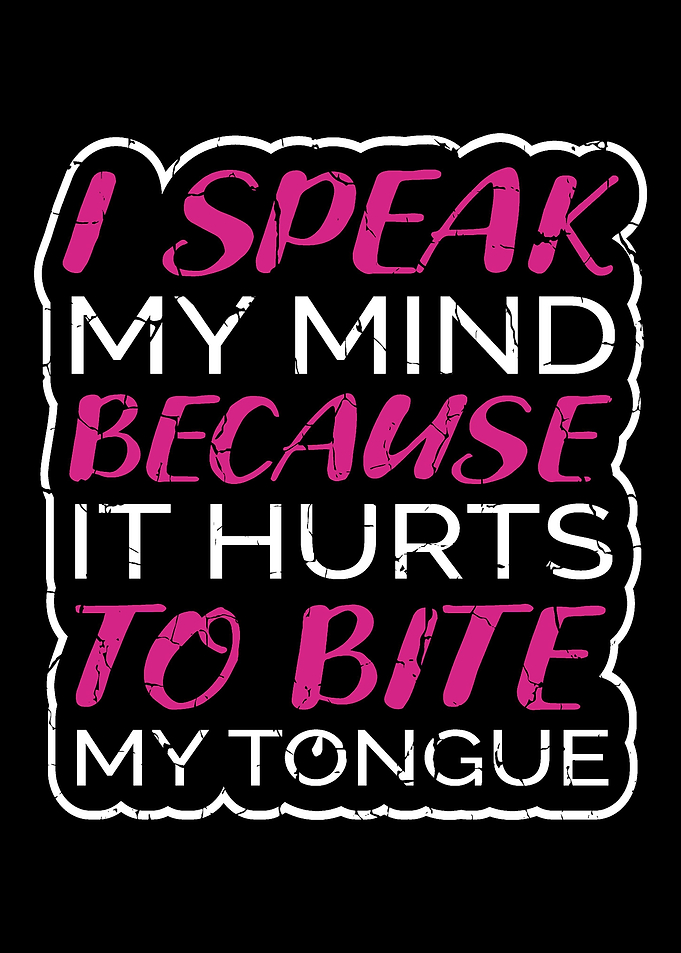 Hurts Bite Tongue Funny Pe