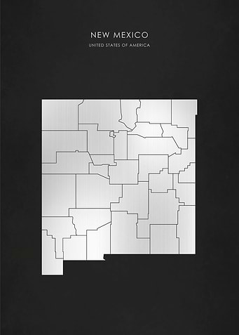 Silver New Mexico Map