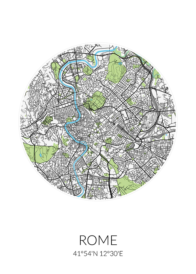Rome Circle City Map