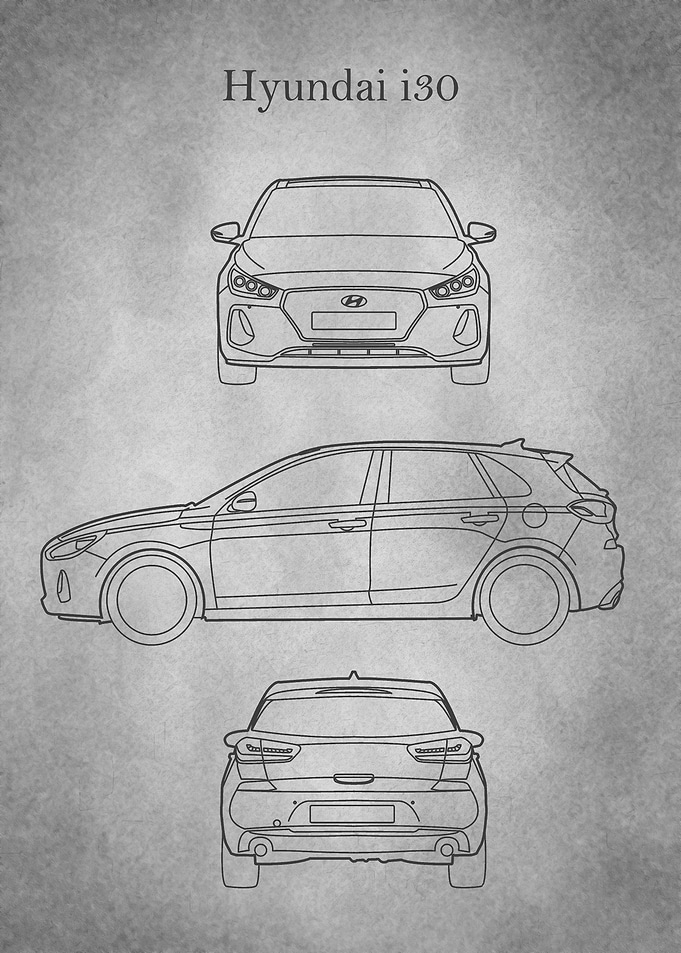 Hyundai i30 2017 gray old