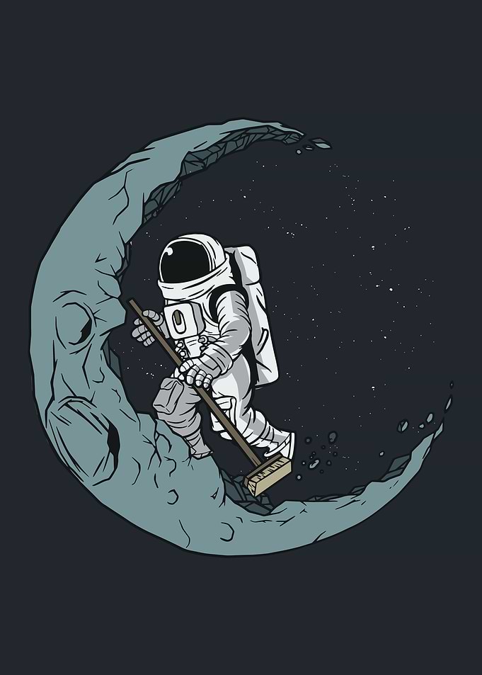 SWEEPING ASTRONAUT