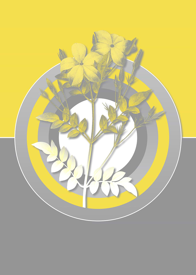 Ultimate Gray Retro Flower