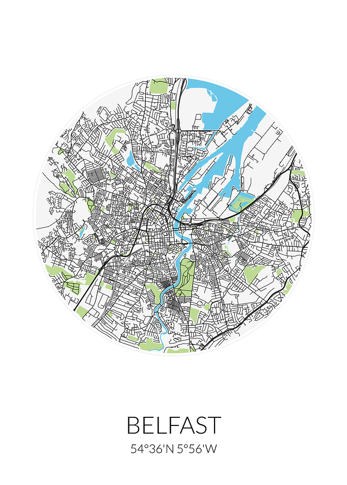 Belfast Circle City Map