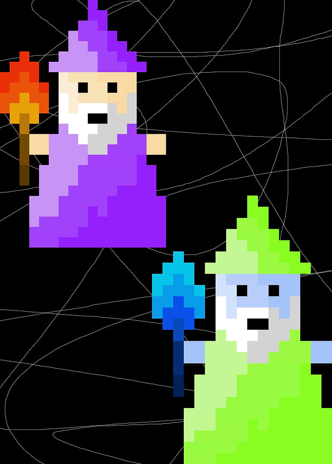 Wizard and Friend in Cave