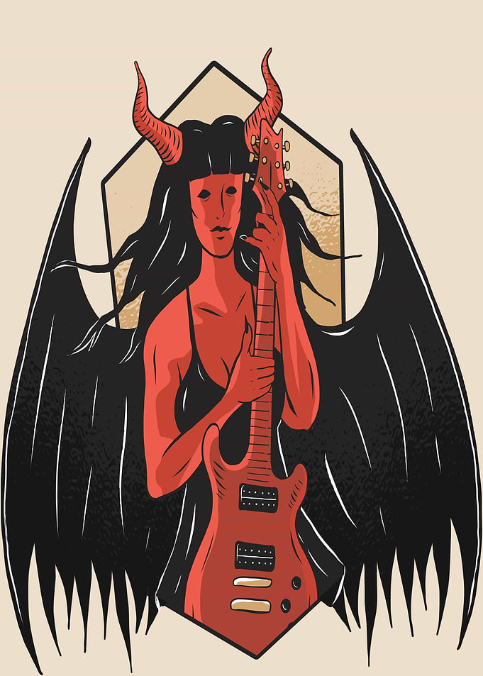 DEMON WITH GUITAR