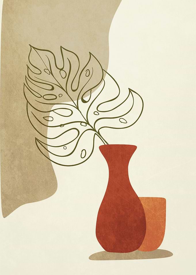 Abstract monstera